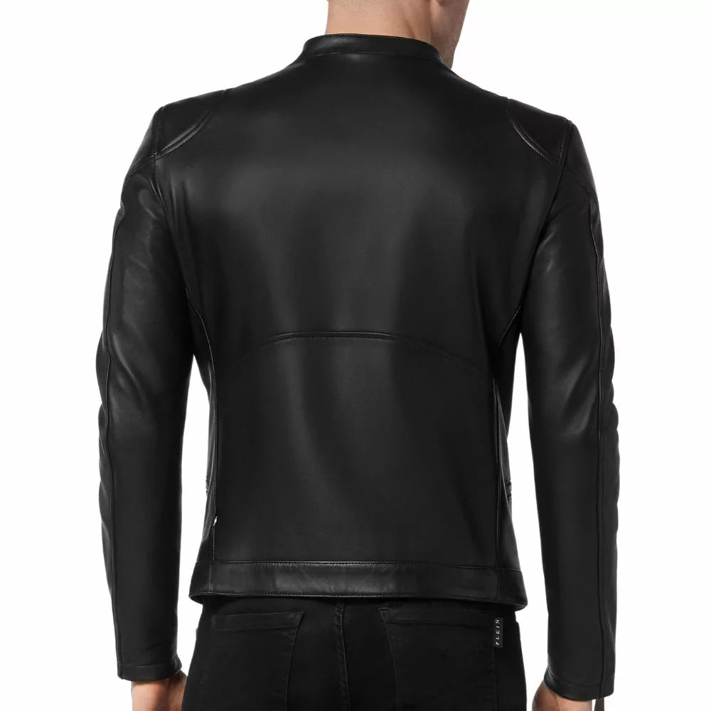 Mens Black Moto Leather Jacket