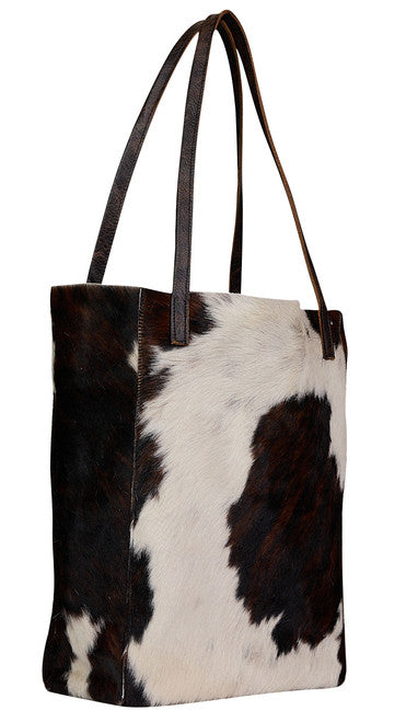 Elegant Cowhide Leather Tote Bag With Sophisticated Design