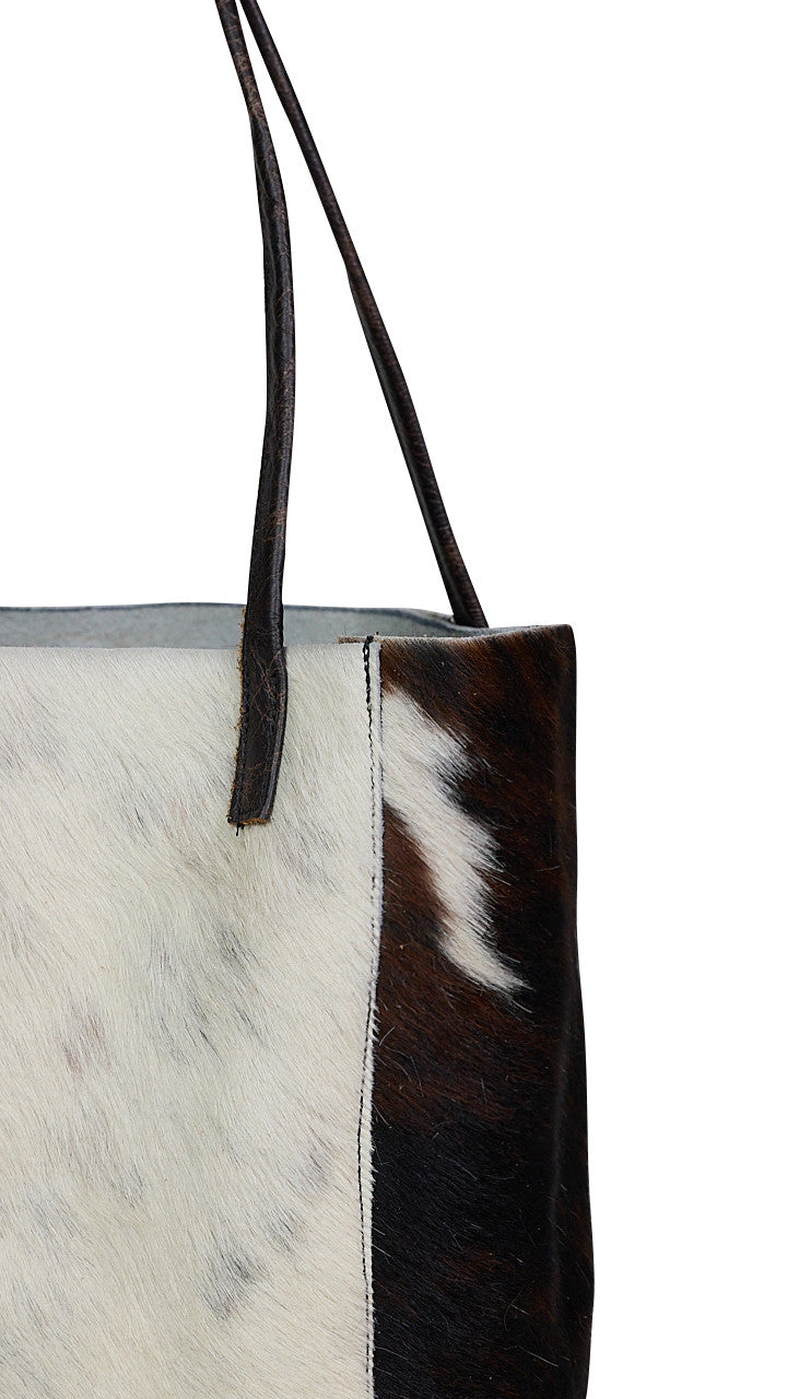 Elegant Cowhide Leather Tote Bag With Sophisticated Design