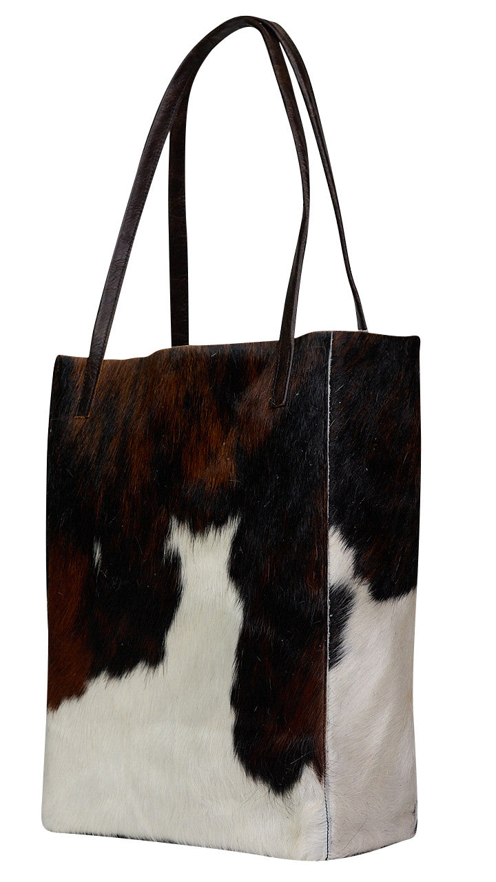 Handcrafted Cowhide Leather Tote Bag With Natural Elegance