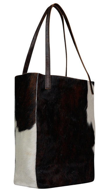 Handcrafted Cowhide Leather Tote Bag With Natural Elegance