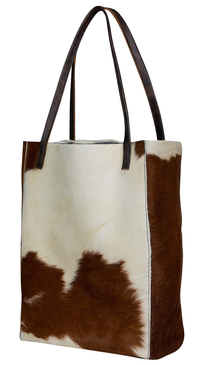 Luxury Cowhide Leather Tote Bag With Elegant Handmade Style