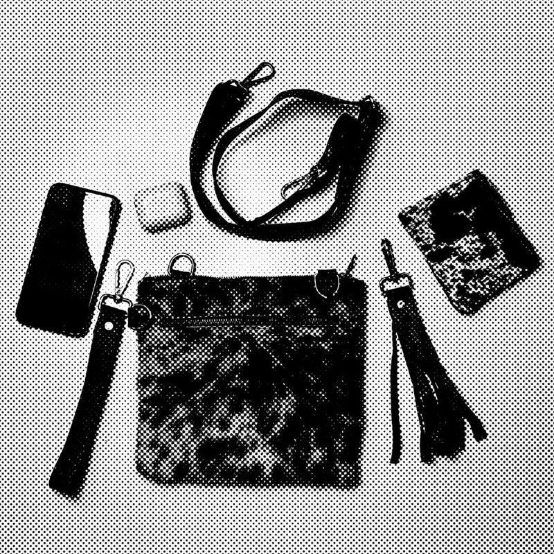Natural Double-Sided Cowhide Leather Crossbody Bag Large