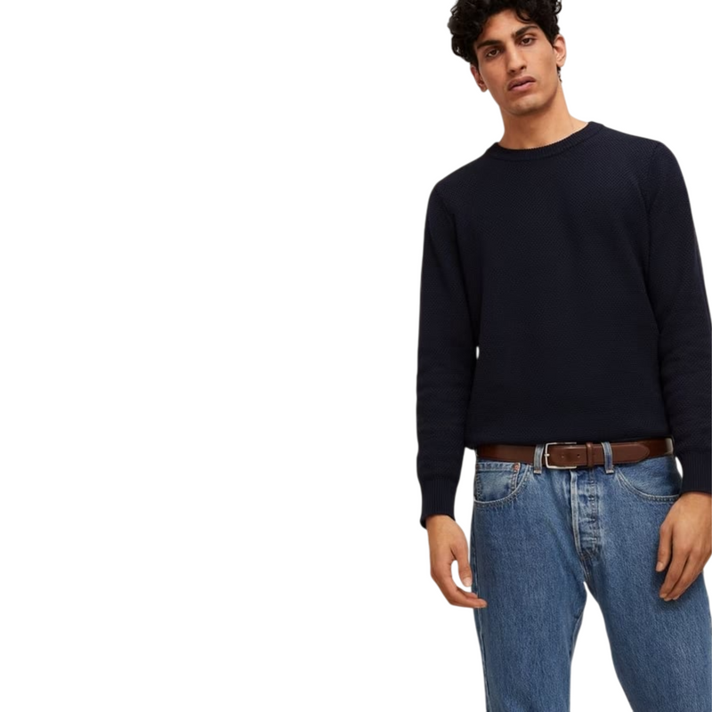 Shodows 35mm Stitched Leather Belt Brown