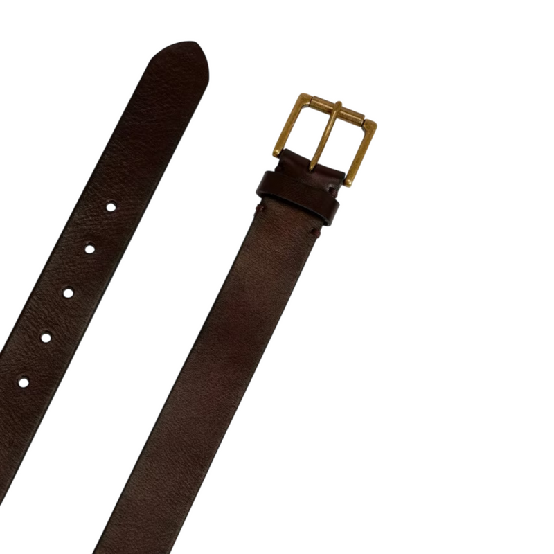 35mm Roller Buckle Leather Belt