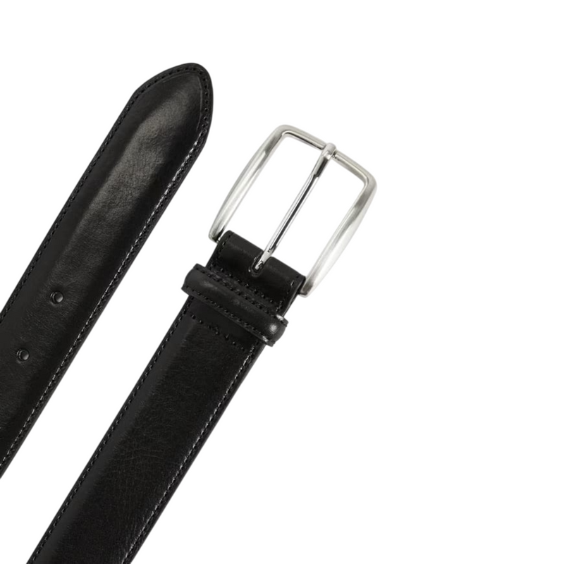 Shodows 35mm Stitched Leather Belt Black