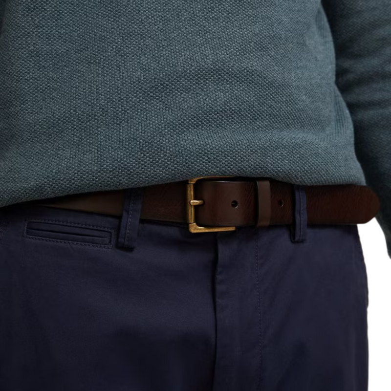 35mm Roller Buckle Leather Belt