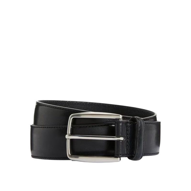 Shodows 35mm Stitched Leather Belt Black