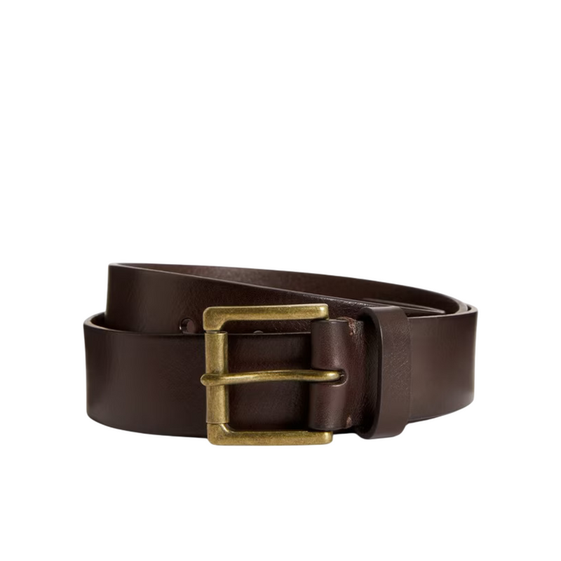 35mm Roller Buckle Leather Belt
