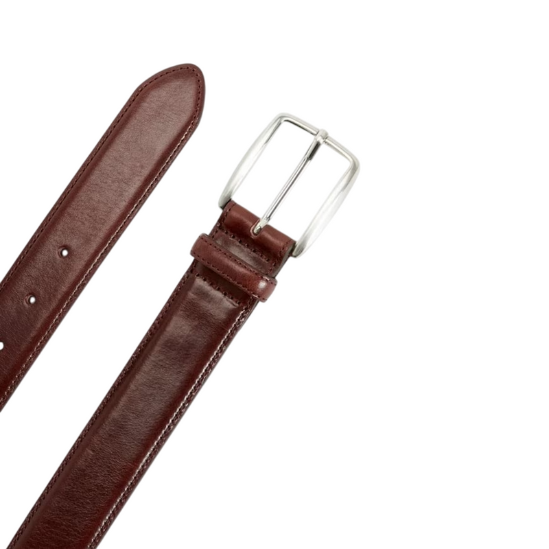 Shodows 35mm Stitched Leather Belt Brown