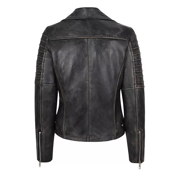 Richard Black Leather Biker Jacket