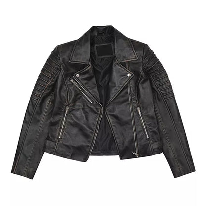 Richard Black Leather Biker Jacket