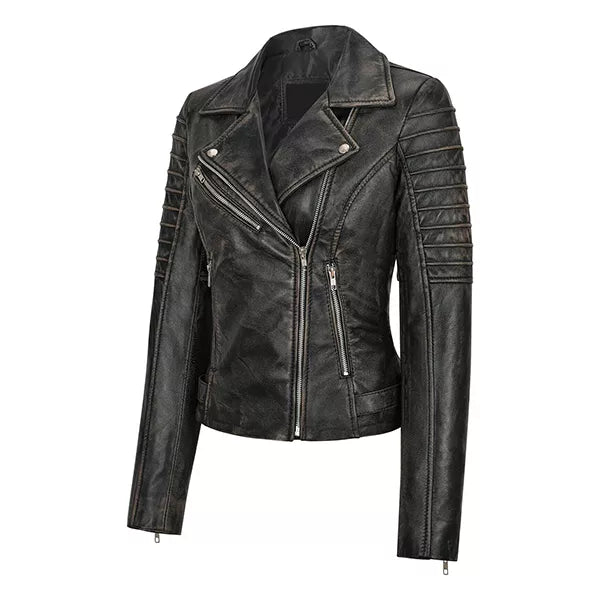 Richard Black Leather Biker Jacket