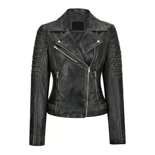 Richard Black Leather Biker Jacket